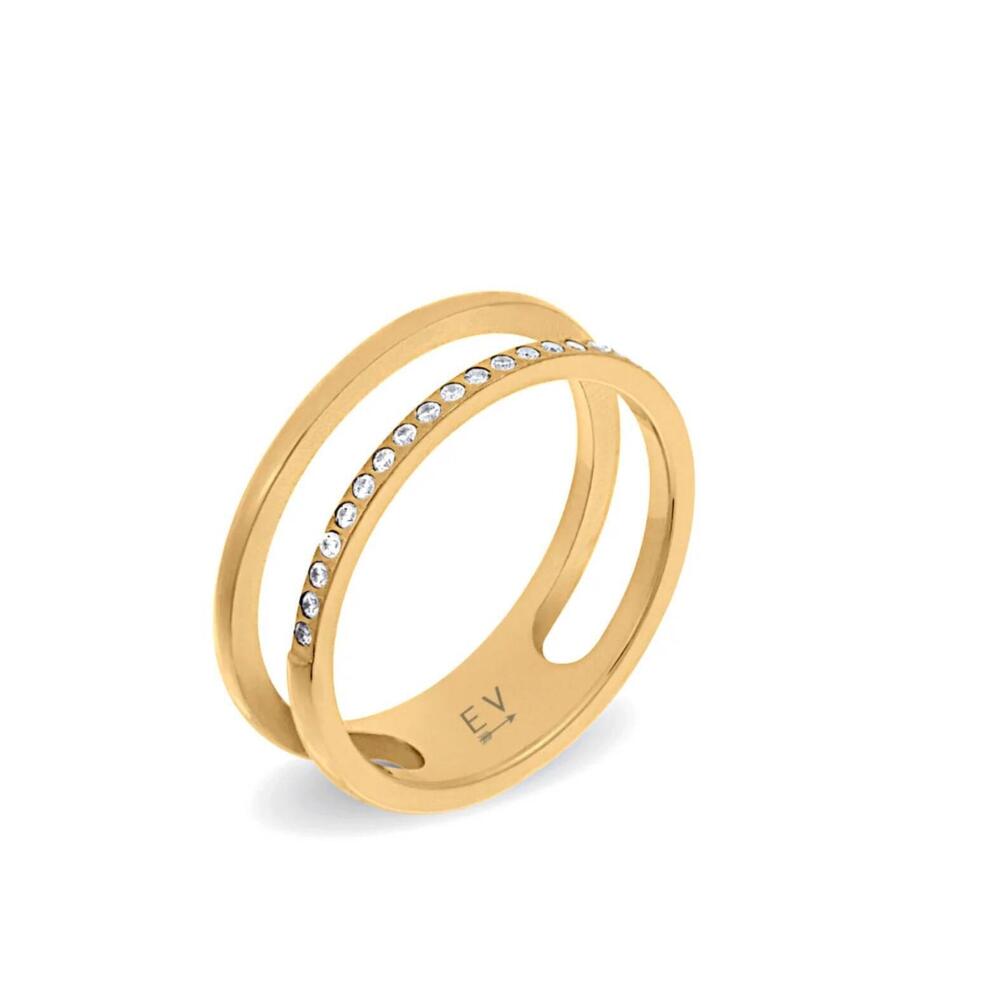 NEW ELLIE VAIL women's tarryn double ring in gold